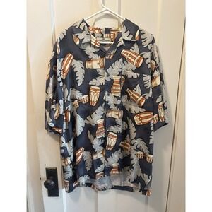 Tommy‎ Bahama Men's Hawaiian Tropical Floral 100% Silk Short Sleeve Camp Shirt L